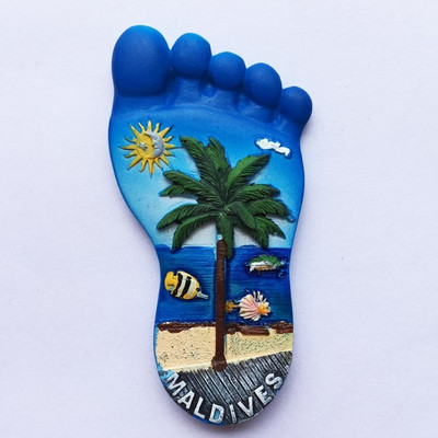 Maldives Gift Bag Doney Ship Shell Foot 3D Fridge Magnet Travel сувенир Хладилник Магнитни стикери Подарък за декорация на дома