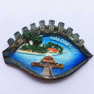 Maldives Gift Bag Doney Ship Shell Foot 3D Fridge Magnet Travel сувенир Хладилник Магнитни стикери Подарък за декорация на дома