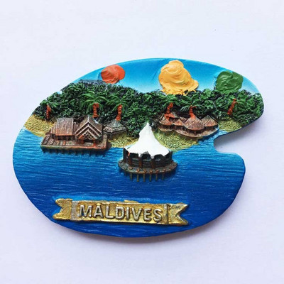 Maldives Gift Bag Doney Ship Shell Foot 3D Fridge Magnet Travel сувенир Хладилник Магнитни стикери Подарък за декорация на дома