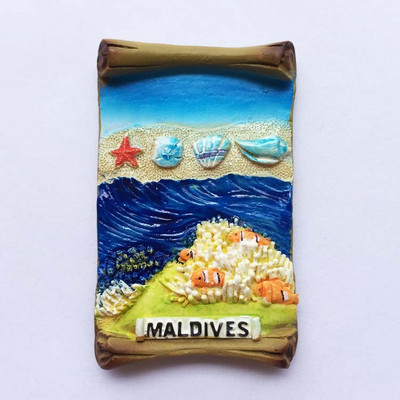 Maldives Gift Bag Doney Ship Shell Foot 3D Fridge Magnet Travel сувенир Хладилник Магнитни стикери Подарък за декорация на дома
