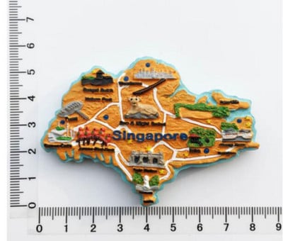 Aukštos kokybės Singapūro vėliava Merlion 3D šaldytuvo magnetas Pasaulio turizmo suvenyrai Šaldytuvas Magnetiniai lipdukai Namų apdaila