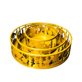 3 db kerek ételtálaló vas Eid vacsora tányér étkészlet Kareem Ramadan EID Mubarak iszlám party dekoráció