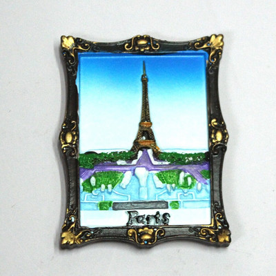 Gyanta hűtőmágnes Brüsszel Spanyolország India Kanada papagáj Emléktárgy Hűtőszekrény Mágneses matrica Kézműves lakberendezés