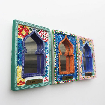 Близък Изток Ирак Оман Магнити за хладилник Туристически сувенири Занаяти 3D Рамка от смола Магнитна паста за хладилник Идеи за подаръци за домашен декор