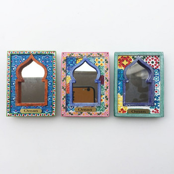 Близък Изток Ирак Оман Магнити за хладилник Туристически сувенири Занаяти 3D Рамка от смола Магнитна паста за хладилник Идеи за подаръци за домашен декор