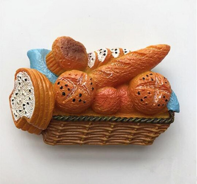 Francuska Papirnata vrećica od grubih zrna 3D smola Magneti za hladnjak Turistički suveniri Magnetske naljepnice za hladnjake Uređenje doma