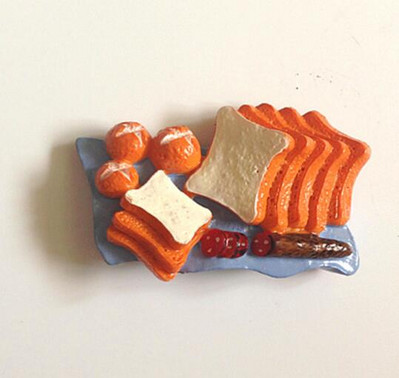 Francuska Papirnata vrećica od grubih zrna 3D smola Magneti za hladnjak Turistički suveniri Magnetske naljepnice za hladnjake Uređenje doma