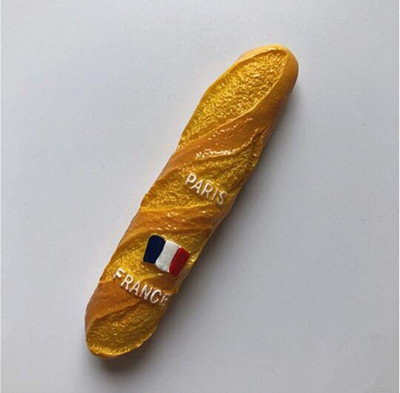 Francuska Papirnata vrećica od grubih zrna 3D smola Magneti za hladnjak Turistički suveniri Magnetske naljepnice za hladnjake Uređenje doma