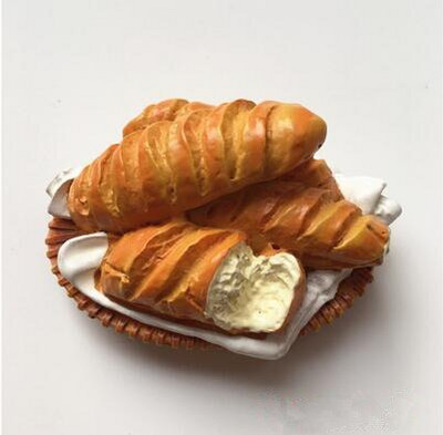 Francuska Papirnata vrećica od grubih zrna 3D smola Magneti za hladnjak Turistički suveniri Magnetske naljepnice za hladnjake Uređenje doma