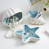 Podnos na šperky Conch Serie, biely porcelánový tanier na šperky, náhrdelník, náušnice, úložný box na ozdobné šperky