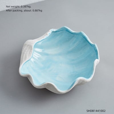 Podnos na šperky Conch Serie, biely porcelánový tanier na šperky, náhrdelník, náušnice, úložný box na ozdobné šperky