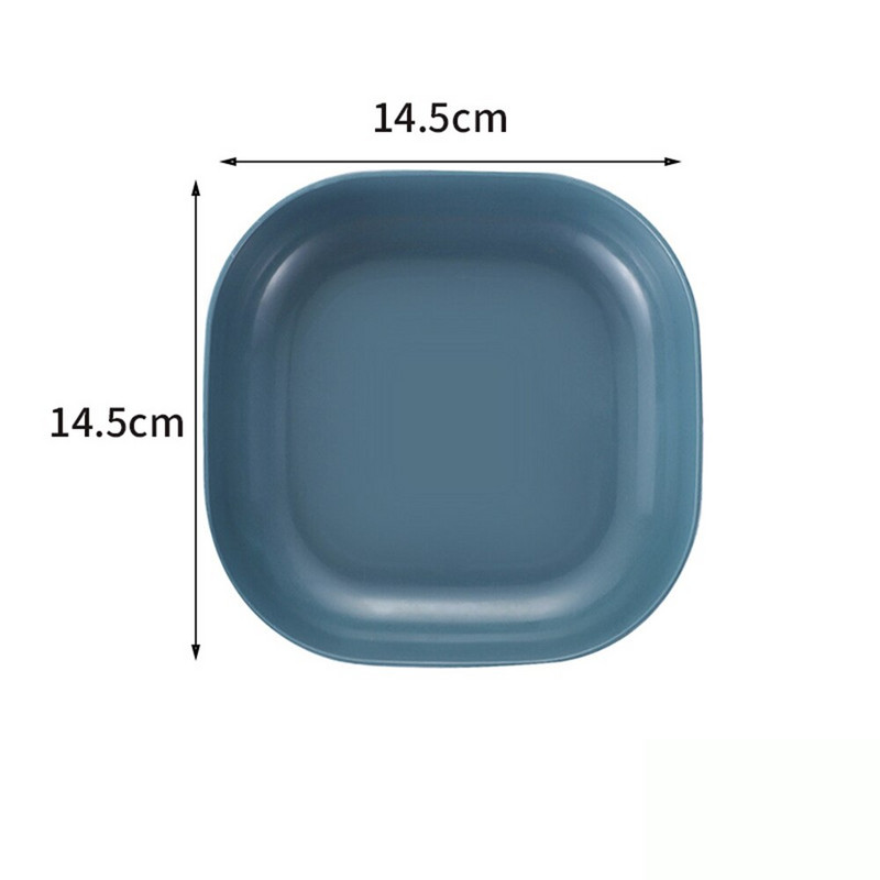 5 db műanyag tányér tartóval Tartós törésálló mély tányérok Szilárd könnyű tányérok Mosogatógépben mosható tányérok