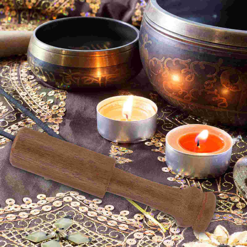 Tibetské spievajúce misy, drevené kladivo na spievajúce misy, klepanie, 2 ks, na meditáciu, modlitbu, jogu a všímavosť