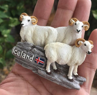 Ručne maľované 3D magnety na chladničku s islandskými ovcami, turistické suveníry, magnetické nálepky na chladničku, darček