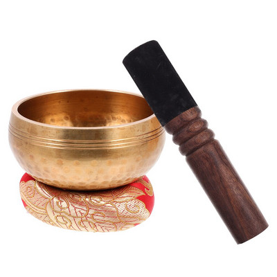 Bol Cant Meditație Boluri tibetane Macior de yoga Set de cupru Sunet Zen Gong Bellbrass Accesorii pentru Lună Decor Himalaya Rugăciune