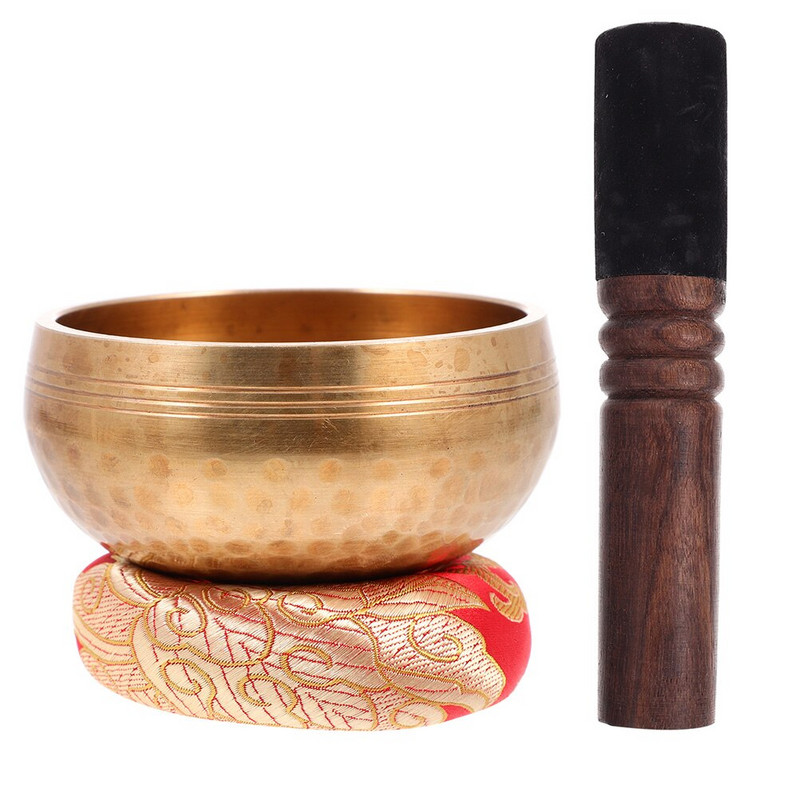 Bol Cant Meditație Boluri tibetane Macior de yoga Set de cupru Sunet Zen Gong Bellbrass Accesorii pentru Lună Decor Himalaya Rugăciune