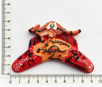 Ръчно изработени рисувани Австралийско кенгуру 3D магнити за хладилник Туристически сувенири Колекция от магнитни стикери за хладилник