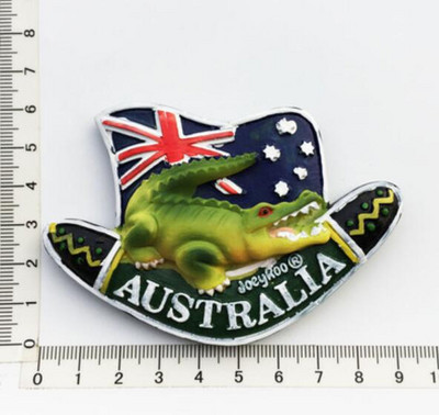 Ръчно изработени рисувани Австралийско кенгуру 3D магнити за хладилник Туристически сувенири Колекция от магнитни стикери за хладилник