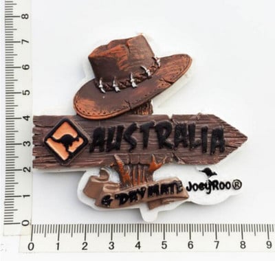 Ръчно изработени рисувани Австралийско кенгуру 3D магнити за хладилник Туристически сувенири Колекция от магнитни стикери за хладилник