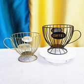 Kreatív kávékapszula tároló kosár kávéscsésze kosár vintage kávépárna rendszerező tartó lakberendezés