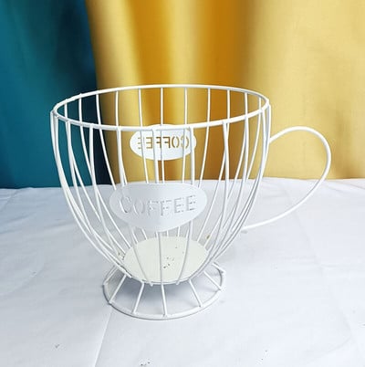 Kreatív kávékapszula tároló kosár kávéscsésze kosár vintage kávépárna rendszerező tartó lakberendezés