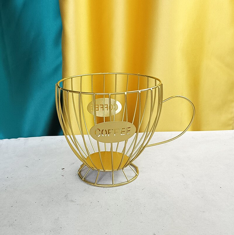 Kreatív kávékapszula tároló kosár kávéscsésze kosár vintage kávépárna rendszerező tartó lakberendezés