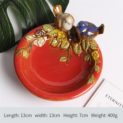 Priemer 13CM Dekorácia Svadobný tanier Keramický porcelánový domáci tanier Miska Nádoba Európsky luxusný život