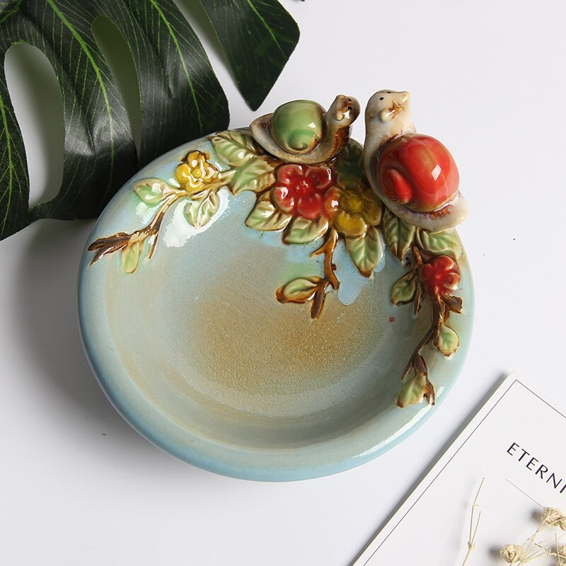 Priemer 13CM Dekorácia Svadobný tanier Keramický porcelánový domáci tanier Miska Nádoba Európsky luxusný život