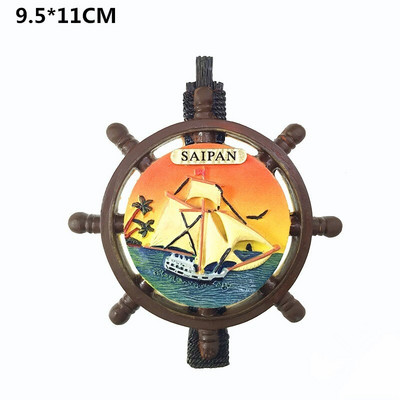 JAV Saipano paplūdimio šlepetės, jūros žvaigždės šukutės 3D šaldytuvo magnetai turizmo suvenyrai šaldytuvas magnetiniai lipdukai dovana