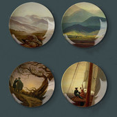 Caspar David Friedrich pictură farfurii decorative ceramică acasă hotel pictură artistică în ulei farfurie artă pentru farfurie de perete