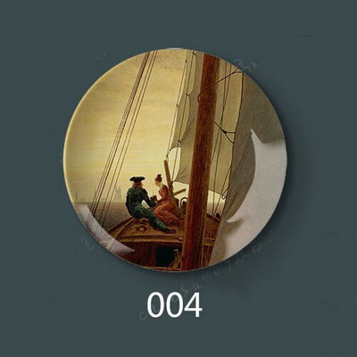 Caspar David Friedrich pictură farfurii decorative ceramică acasă hotel pictură artistică în ulei farfurie artă pentru farfurie de perete