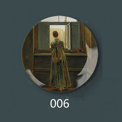 Caspar David Friedrich pictură farfurii decorative ceramică acasă hotel pictură artistică în ulei farfurie artă pentru farfurie de perete