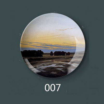 Caspar David Friedrich pictură farfurii decorative ceramică acasă hotel pictură artistică în ulei farfurie artă pentru farfurie de perete