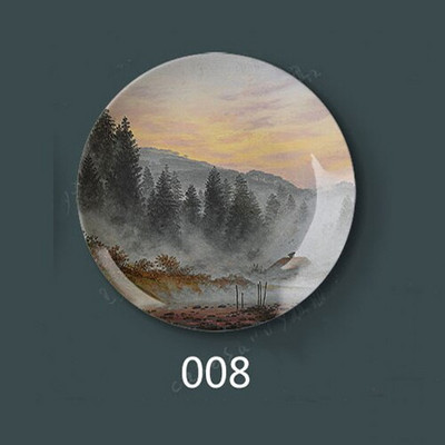 Caspar David Friedrich pictură farfurii decorative ceramică acasă hotel pictură artistică în ulei farfurie artă pentru farfurie de perete