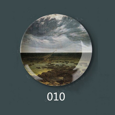 Caspar David Friedrich pictură farfurii decorative ceramică acasă hotel pictură artistică în ulei farfurie artă pentru farfurie de perete