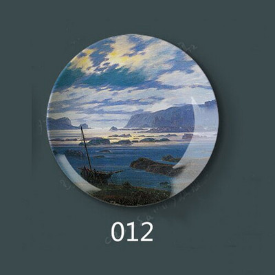 Caspar David Friedrich pictură farfurii decorative ceramică acasă hotel pictură artistică în ulei farfurie artă pentru farfurie de perete