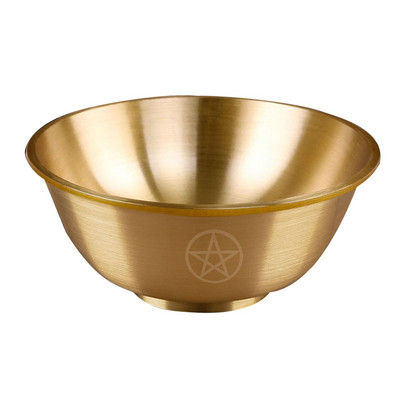 Réz felajánló tál Triple Hold Pentacle felajánló tál Buddhista tál jóga meditációhoz Oltári kellékek Égő maszatoló tál