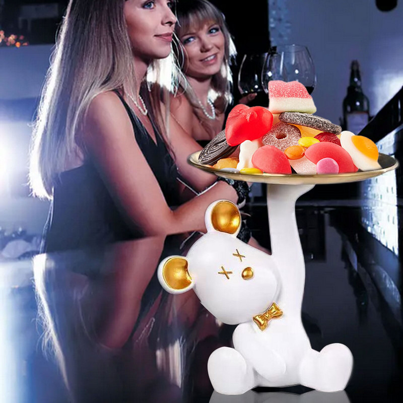 Įėjimas Meškiukas Figūrėlės Dervos Įėjimas Figūrėlės Dervos Raktų laikiklis Juvelyrinių dirbinių laikiklis Užkandžių padėklas vaisiams Įėjimas į namus