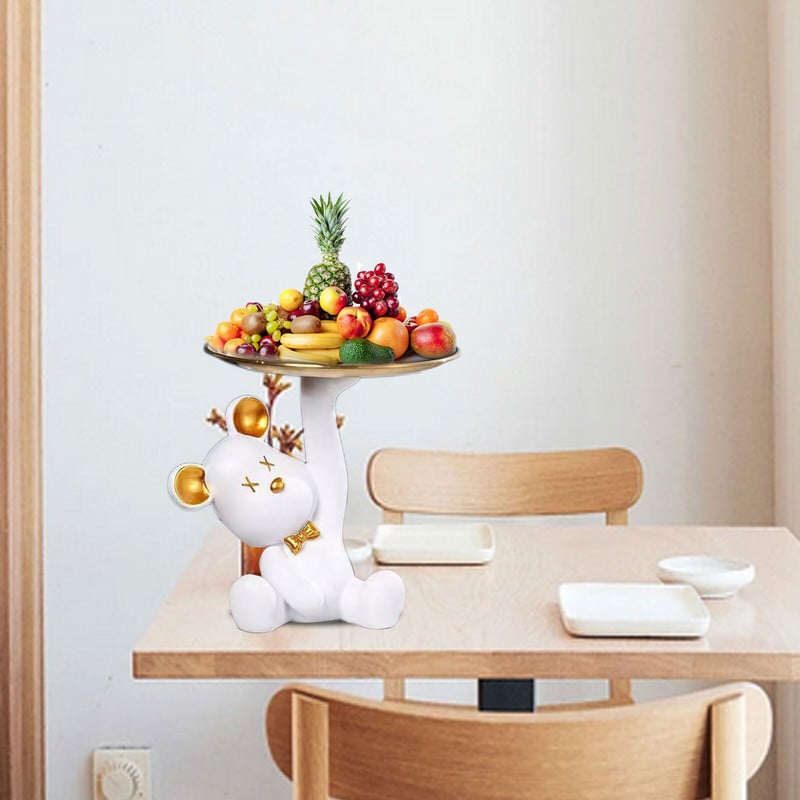 Įėjimas Meškiukas Figūrėlės Dervos Įėjimas Figūrėlės Dervos Raktų laikiklis Juvelyrinių dirbinių laikiklis Užkandžių padėklas vaisiams Įėjimas į namus