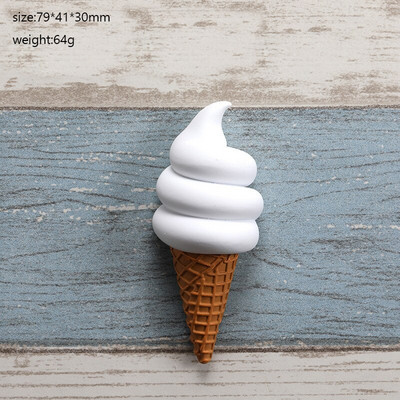 Gyanta aranyos eper fagylalt hűtőszekrény mágnes élelmiszer hűtő mágnes rajzfilm Kreatív hűtő mágneses matrica lakberendezés