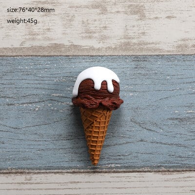 Gyanta aranyos eper fagylalt hűtőszekrény mágnes élelmiszer hűtő mágnes rajzfilm Kreatív hűtő mágneses matrica lakberendezés