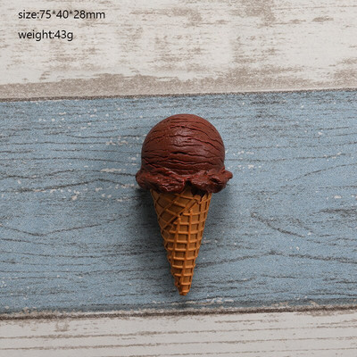 Gyanta aranyos eper fagylalt hűtőszekrény mágnes élelmiszer hűtő mágnes rajzfilm Kreatív hűtő mágneses matrica lakberendezés