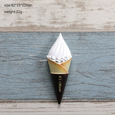 Gyanta aranyos eper fagylalt hűtőszekrény mágnes élelmiszer hűtő mágnes rajzfilm Kreatív hűtő mágneses matrica lakberendezés