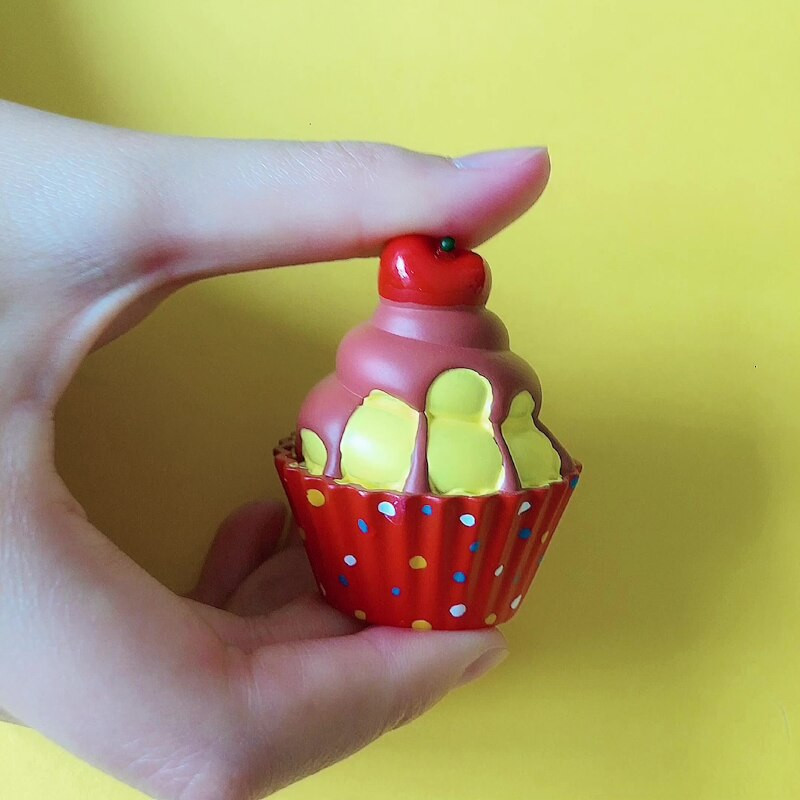 Gyanta aranyos eper fagylalt hűtőszekrény mágnes élelmiszer hűtő mágnes rajzfilm Kreatív hűtő mágneses matrica lakberendezés