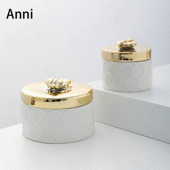 Creativity Bee Ceramic Storage Box Nordic Animal Διακοσμητικό Κοσμήματα Σκουλαρίκι Organizer Κουτιά Διακόσμηση τραπεζιού