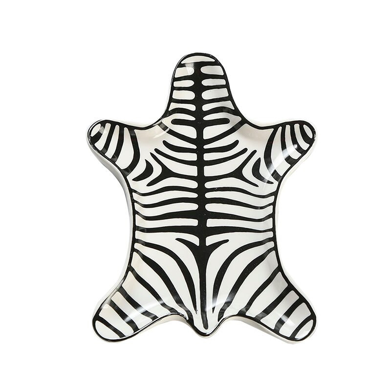 farfurie bijuterii stil nordic zebră farfurie bijuterii ceramică simplă tavă de depozitare bijuterii cercei ruj tavă de depozitare gustări cadou