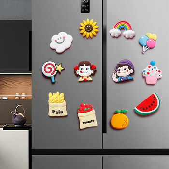 12 части Направи си сам многоцветен мек на допир PVC магнит Стикер за бяла дъска Гумени магнити за хладилник за домашен декор