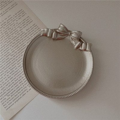 Retro prancūziško lanko papuošalų dėklo darbastalio apdaila Mažo padėklo dervos medžiaga Fotografijos rekvizitai Namų apdaila