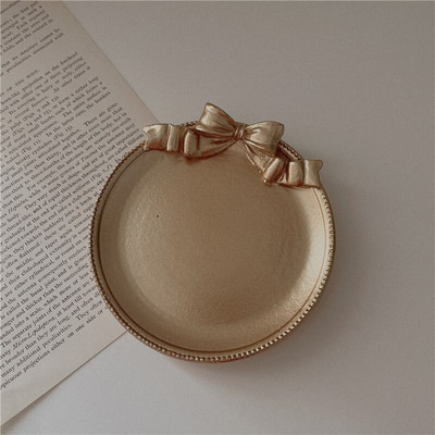 Retro prancūziško lanko papuošalų dėklo darbastalio apdaila Mažo padėklo dervos medžiaga Fotografijos rekvizitai Namų apdaila