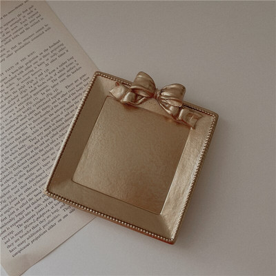 Retro prancūziško lanko papuošalų dėklo darbastalio apdaila Mažo padėklo dervos medžiaga Fotografijos rekvizitai Namų apdaila